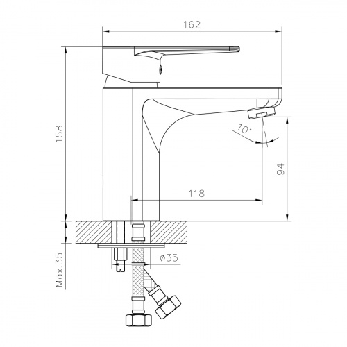 картинка Смеситель для раковины DECOROOM DR72 (DR72011) от магазина Сантехстрой