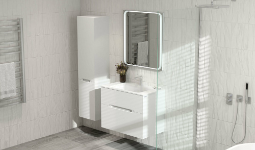 картинка Зеркало Jorno Modul 80 Mоl.02.77/W с подсветкой с сенсорным выключателем от магазина Сантехстрой