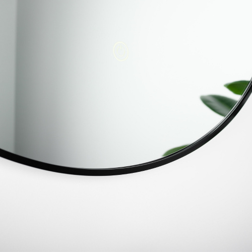 картинка Зеркало FIXSEN с подсветкой LED овальное 40х80 см черное (FX-3080B) от магазина Сантехстрой