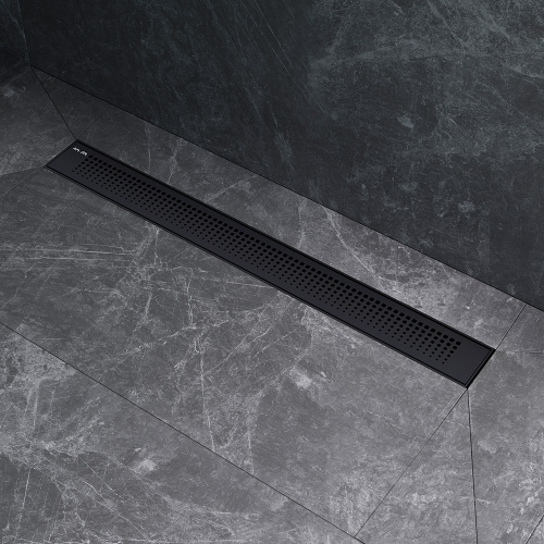 картинка W02SC-P11-070-01BM PrimeFlow Трап для душа линейный универс затвор Cut Gradient 70см цвет черн мат от магазина Сантехстрой