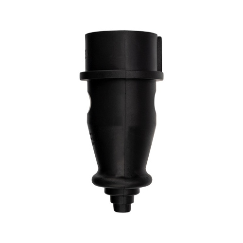 картинка Вилка переносная влагозащищенная 3Р+РЕ,  32 А,  IP44 каучук,  черная REXANT от магазина Сантехстрой