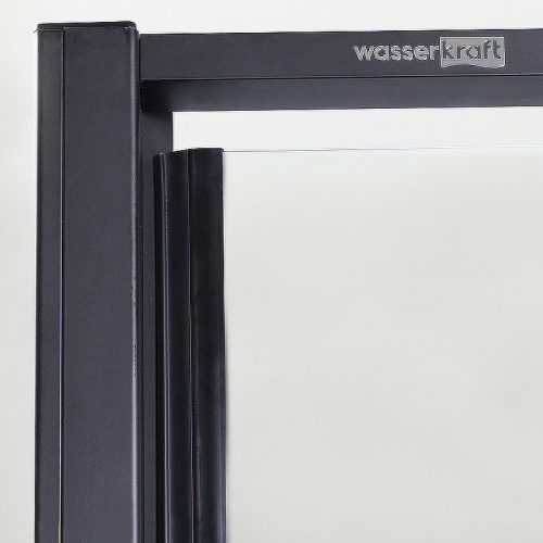 картинка Душевая стенка WasserKRAFT Elbe 74P06-RP80 / Dill 61S06-RP80 80 74P06-RP80 / Dill 61S06-RP80 профиль Черный матовый стекло прозрачное от магазина Сантехстрой