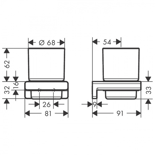 картинка HG AddStoris Стакан для зубных щеток, цвет: матовый черный от магазина Сантехстрой