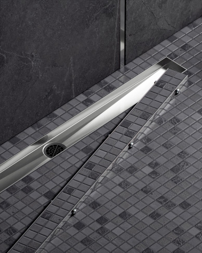 картинка Душевой лоток TIMO Drain System 900 с двусторонней панелью "plate" под плитку, Сатин (DS230209/01) от магазина Сантехстрой