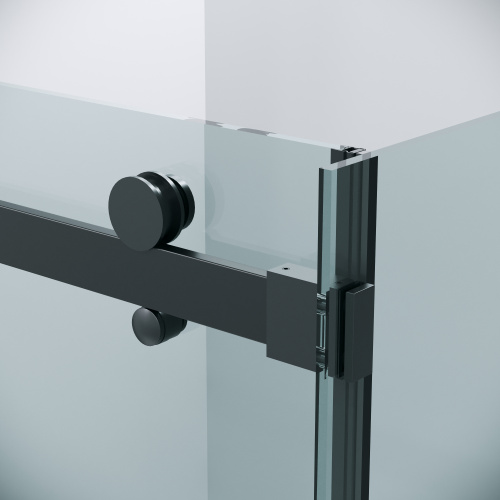 картинка Душевое ограждение Grossman Classic 100.K33.04.110.21.00-200.K33.04.80.21.00 (110х80х195) раздвижная,черный матовый,стекло прозрачное,2 места от магазина Сантехстрой