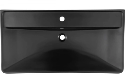 картинка Накладная керамическая раковина Aquanet Ирис 905х465х205 мм, черный матовый 00329250 от магазина Сантехстрой
