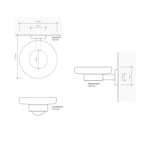 картинка DECOR WALTHER Basic WSS Мыльница подвесная, цвет: черный матовый от магазина Сантехстрой