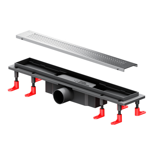 картинка W02SC-P11-050-01SB PrimeFlow Трап для душа линейный универс затвор Cut Gradient 50см цвет сталь мат от магазина Сантехстрой