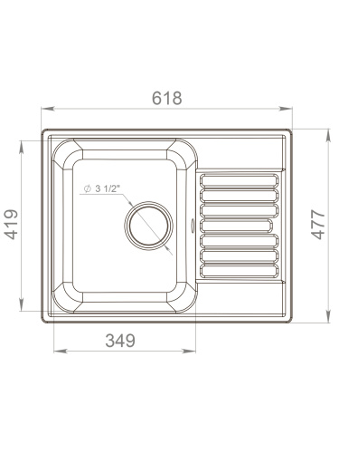 картинка Кухонная мойка Reflection Prima RF0460BE, бежевый от магазина Сантехстрой