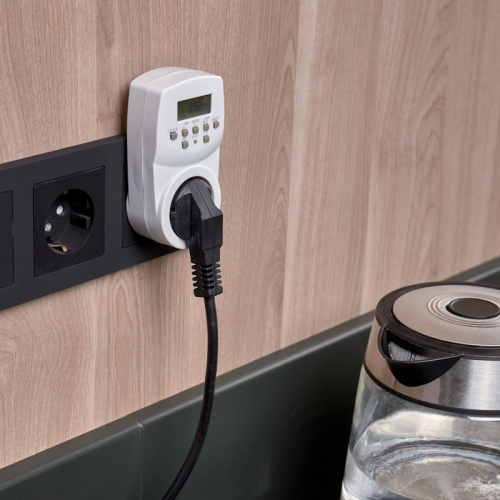 картинка Розетка с электронным таймером недельный 1мин/7дн 20 программ ON/OFF REXANT RX - 31А от магазина Сантехстрой