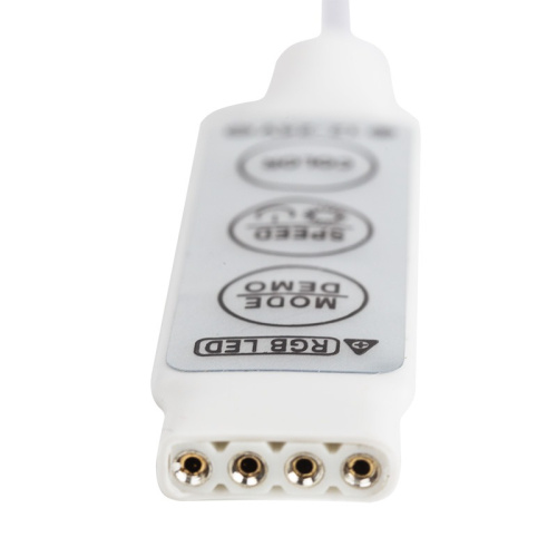 картинка LED мини контроллер с разъемом 5,5х2,1 мм 72/144 W,  3 кнопки,  12 V/24 V от магазина Сантехстрой