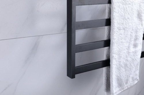 картинка Электрический полотенцесушитель Black&White Universe N-333B 58х35 333BN с полкой Черный матовый от магазина Сантехстрой