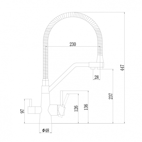 картинка Смеситель для кухонной мойки под фильтр питьевой воды Fmark (FS0762Q) от магазина Сантехстрой