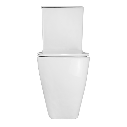 картинка Унитаз-компакт Azario MIRADA S 385х620х920 напольный, безободковый в комплекте с бачком и сиденьем микролифт, белый (AZ-1288A) от магазина Сантехстрой