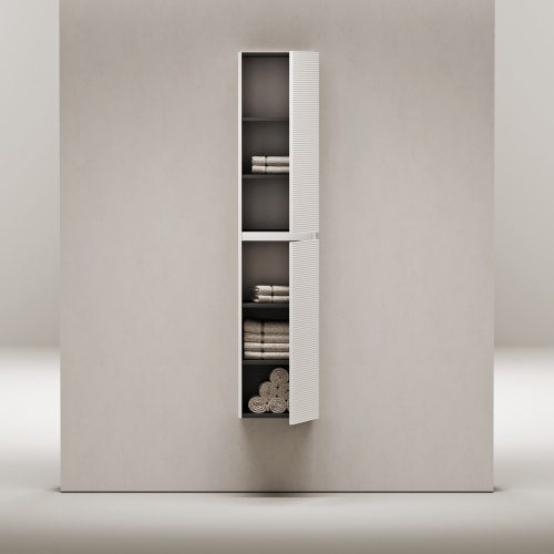 картинка Шкаф-пенал подвесной SANCOS Folk, 350х350х1650 мм, цвет Bianco, арт. PFL35W от магазина Сантехстрой