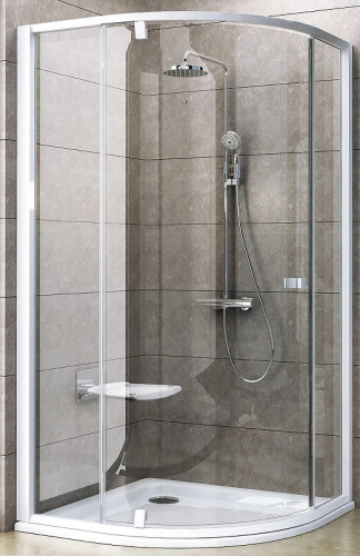 картинка Душевой уголок Ravak Pivot PSKK3 80x80 37644101Z1 профиль Белый стекло Transparent от магазина Сантехстрой