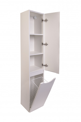 картинка Колонна универсальная "Бергамо L" с корзиной, Люкс антискрейтч белый, PLUS от магазина Сантехстрой