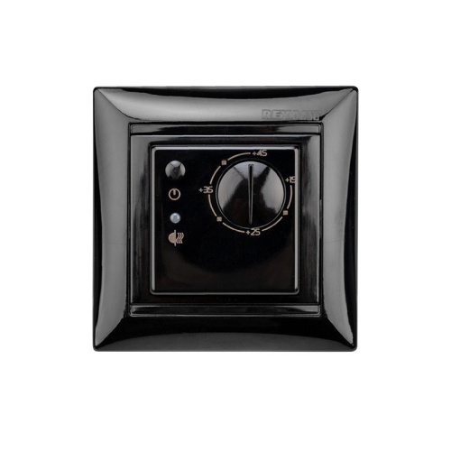 картинка Терморегулятор механический RX-308B черный (совместим с Legrand серии Valena) REXANT от магазина Сантехстрой