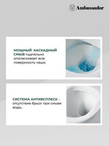 картинка Унитаз Forsa 243K19003S (475*360*350) подвесной , 2 места от магазина Сантехстрой