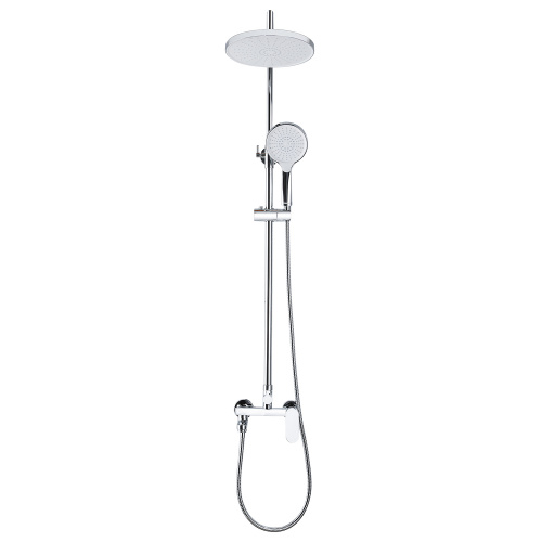 картинка Душевая колонна Azario ARIZONA со смесителем для ванны, с поворотным изливом, круглая, хром (AZ-20R) от магазина Сантехстрой