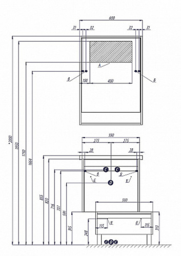картинка Комод AQUATON (Акватон) 1a231003kpda0 Серый от магазина Сантехстрой
