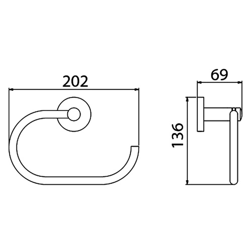 картинка Полотенцедержатель Timo Saona белый матовый (13050/16) от магазина Сантехстрой