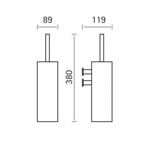 картинка CISAL Xion Ерш подвесной, цвет нержавеющая сталь от магазина Сантехстрой