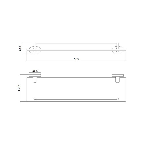картинка Полка стеклянная 1- ярус BELZ (B90107) от магазина Сантехстрой