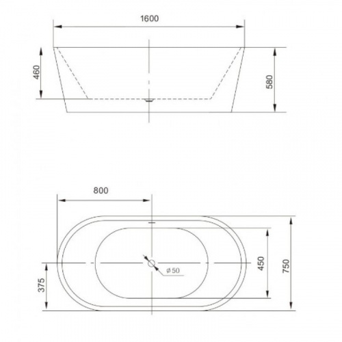 картинка Акриловая ванна Art&Max AM-203-1600-750 160х75 белый от магазина Сантехстрой