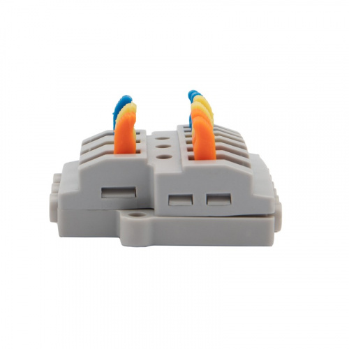 картинка Клемма СМК 3х2 проходная разветвительная 3 полюса,  с монтажной площадкой (1 ввод,  2 вывода на полюс) (50 шт. /уп. ) REXANT от магазина Сантехстрой