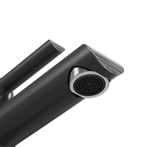 картинка Смеситель для раковины Alba 510.K35.06.100/210 хром с черным от магазина Сантехстрой