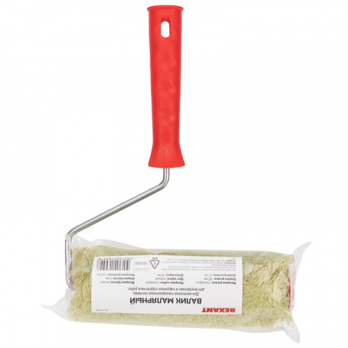 картинка Валик полиакрил зеленый,  ворс 18 мм,  ширина ролика 180 мм,  Ø 42 мм,  бюгель 6мм,  d 42 мм REXANT от магазина Сантехстрой