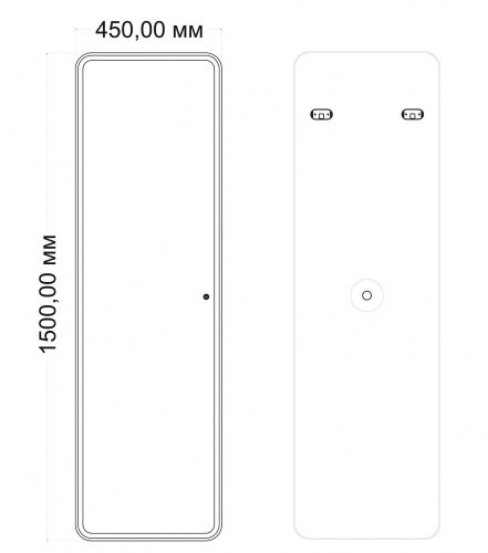 картинка Зеркало с подсветкой "Terni 450х1500" AM-Ter-450-1500-DS-F от магазина Сантехстрой