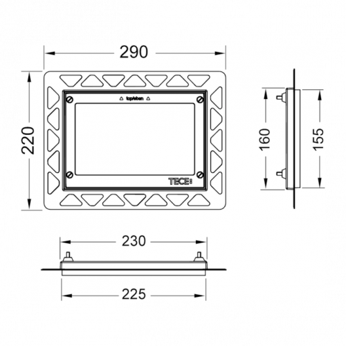 картинка TECE Рамка монтажная, позолоченная от магазина Сантехстрой