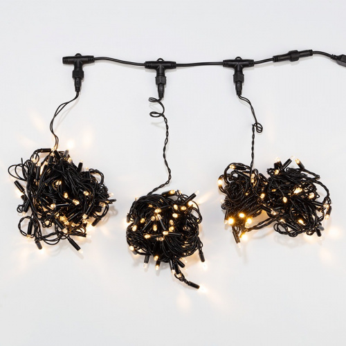 картинка Гирлянда LED ClipLight 24V,  3 нити по 10 метров,  цвет диодов ТЕПЛЫЙ БЕЛЫЙ от магазина Сантехстрой