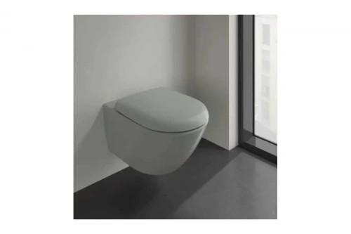 картинка Унитаз подвесной Villeroy & Boch Antao 370x560 мм, CeramicPlus, цвет Morning Green 4674 T0 R8 00337432 от магазина Сантехстрой