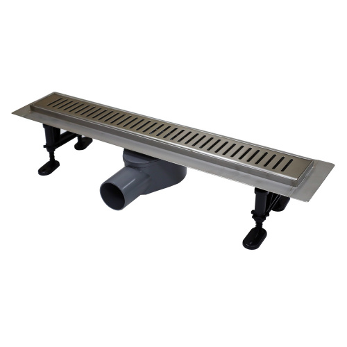 картинка Душевой лоток AZARIO STICK 400 мм, боковой слив D50, нержавеющая сталь, перфорированная решетка (AZPP01-40 Stick) от магазина Сантехстрой