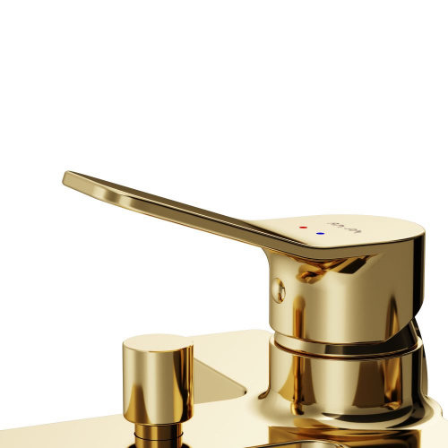 фото f85a10099 x-joy, смеситель д/ванны/душа, золото