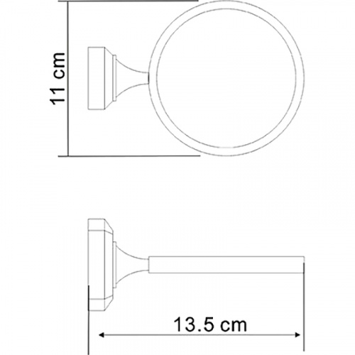 картинка Держатель для ершика унитаза WasserKRAFT Oder K-C173 Хром от магазина Сантехстрой