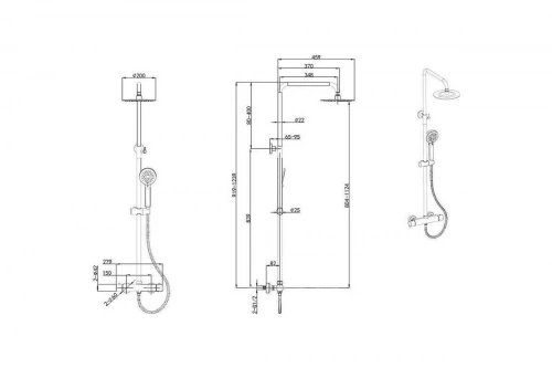 картинка Душева система ALLEN BRAU 5.E1A11-31 ECLIPSE 3.0 термостат Vernet, верх душ Ф 200 мм, черн.мат 00330558 от магазина Сантехстрой