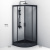 картинка W90G-401-090BT Душевое ограждение Gem 1/4 Rond 90x90 стекло прозрачное, профиль черный матовый, без магазин Сантехстрой являющийся официальным дистрибьютором в России картинка W90G-401-090BT Душевое ограждение Gem 1/4 Rond 90x90 стекло прозрачное, профиль черный матовый, без от магазина Сантехстрой