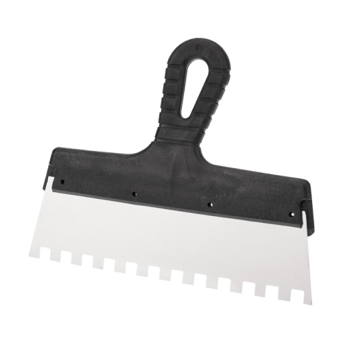 картинка Шпатель фасадный REXANT 250 мм зуб 10х10 нержавеющая сталь,  пластмассовая ручка от магазина Сантехстрой