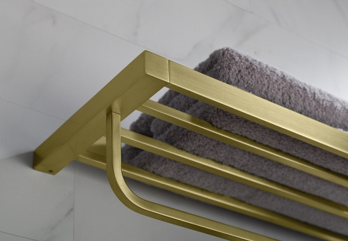 картинка Полка для полотенец Timo Selene золото матовое (17058/17) от магазина Сантехстрой
