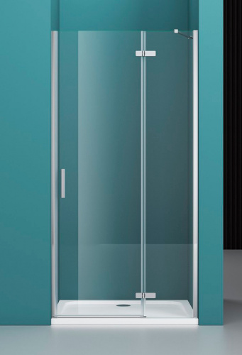 картинка Душевая дверь BelBagno Kraft 90 KRAFT-B-12-60/30-C-Cr-R профиль Хром стекло прозрачное от магазина Сантехстрой