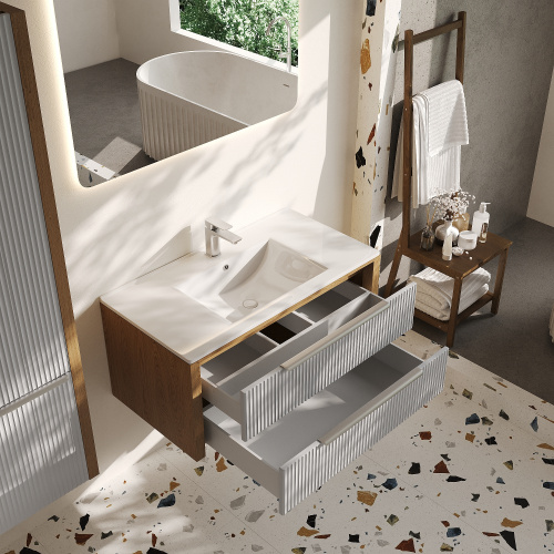 картинка Тумба под раковину/столешницу Валенсия 100, Камень от магазина Сантехстрой