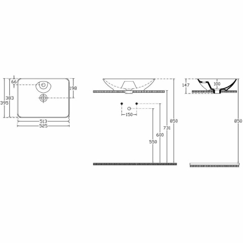 картинка Раковина-чаша Allen Brau Fantasy 53 4.11015.20 Белая от магазина Сантехстрой