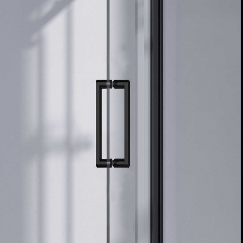 картинка Душевой уголок Como-N VSR-4CN8013CLB, 1300*800, черный, стекло прозрачное от магазина Сантехстрой