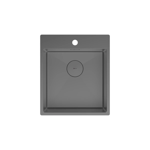 картинка Кухонная мойка Lemark JANGA 440 прямоугольная из нержавеющей стали цвет: графит (9936103) от магазина Сантехстрой