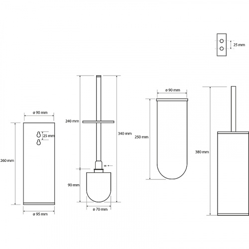 картинка Ершик для унитаза Bemeta Neo 102313069 Нержавеющая сталь от магазина Сантехстрой