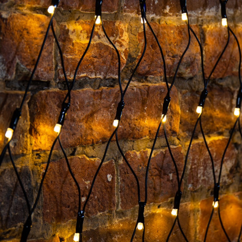 картинка Гирлянда Сеть 2х2х1.5м,  свечение с динамикой,  черный ПВХ,  136 LED,  230 В,  цвет: Тёплый белый от магазина Сантехстрой